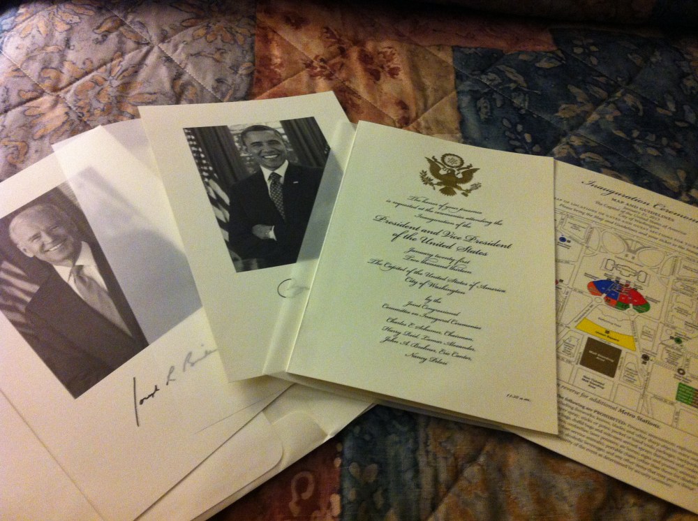 Invitation to the 57th U.S. Presidential Inauguration